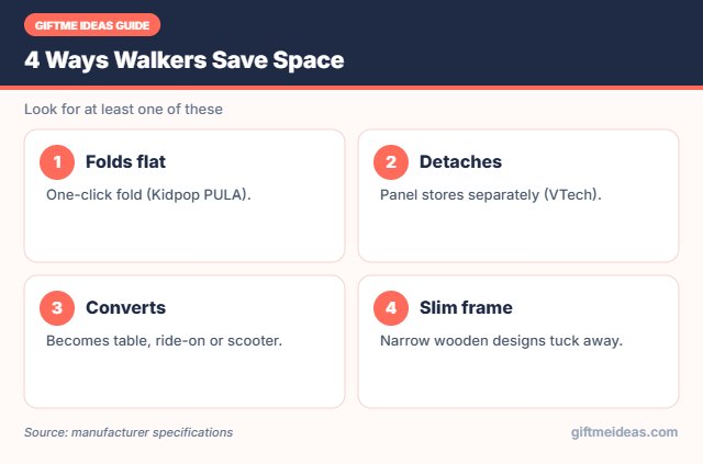 Space-saving walker designs compared