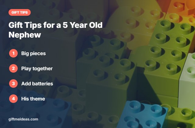 Best Gifts for 5 Year Old Nephew tips