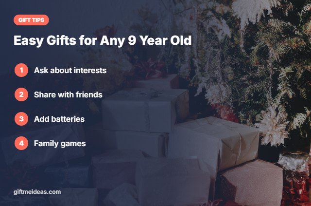 Best Gifts for 9 Year Olds tips