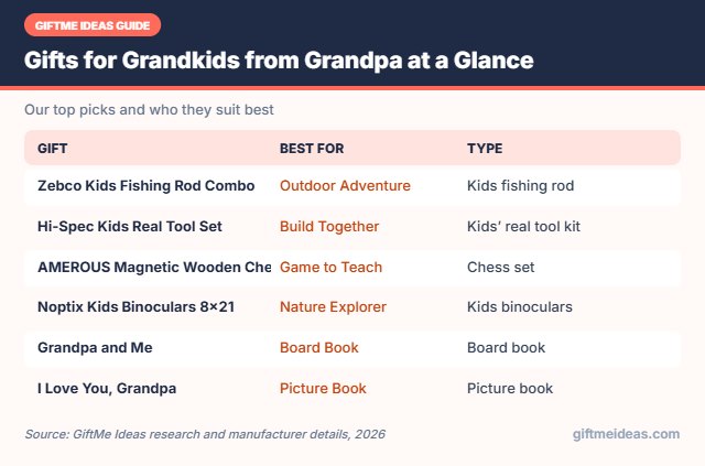 Gifts for Grandkids from Grandpa compared at a glance