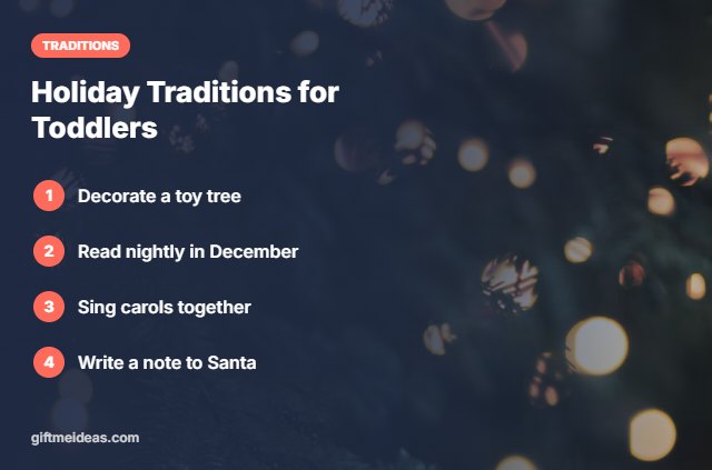 Best toddler Christmas gifts traditions